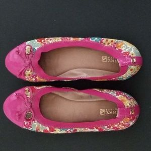 Sperry Top-Sider Womens Elise Liberty Ballet Flats Pink Floral Bow size 7.5
